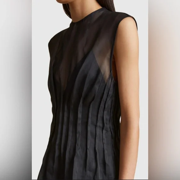 Khaite Westin Organza Top, 6, Black - Picture 6 of 17